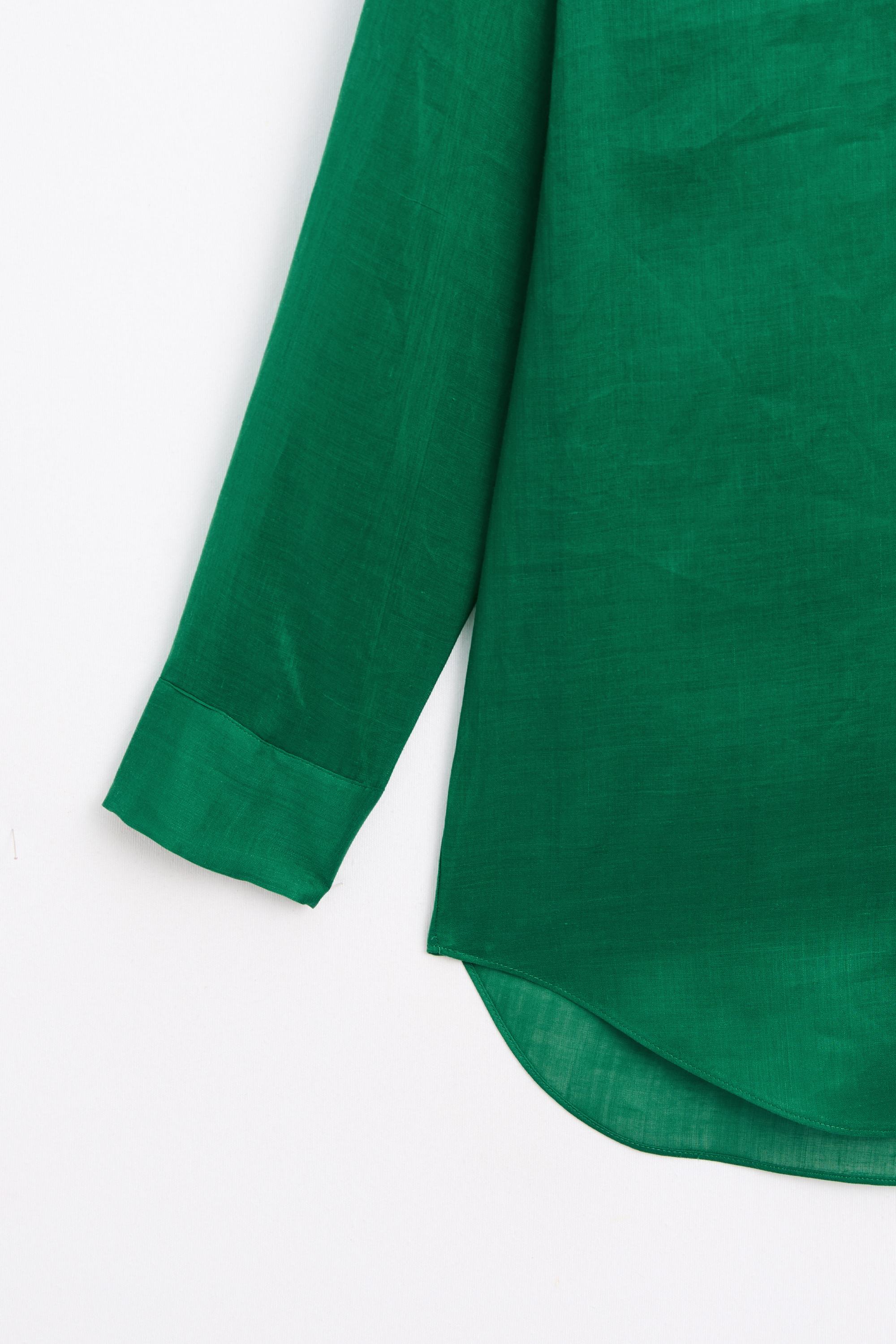 Chemise longue fluide 100 % ramie